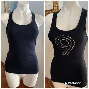 2 tank tops , Navy blue and black size S